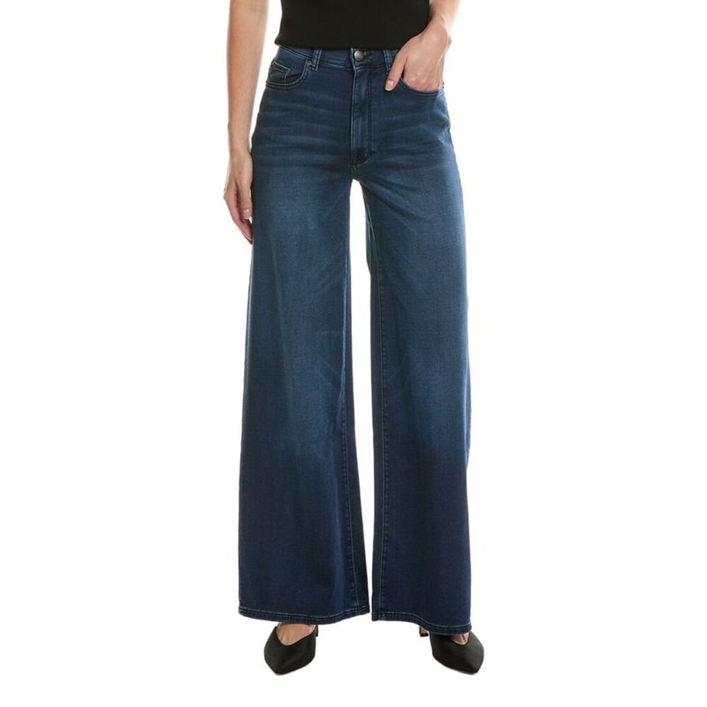 Dl1961 Womens  Hepburn Stream Wide Leg Jean, Blue